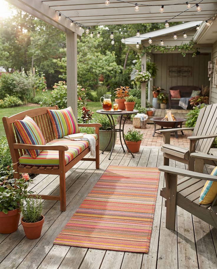 Detail image of 2' x 6' Easy-Clean Vista Breeze Indoor / Outdoor Runner Rug