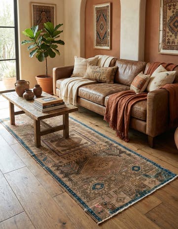 3' 2 x 8' 1 Hand Knotted Ultra Vintage Persian Wool Runner Rug