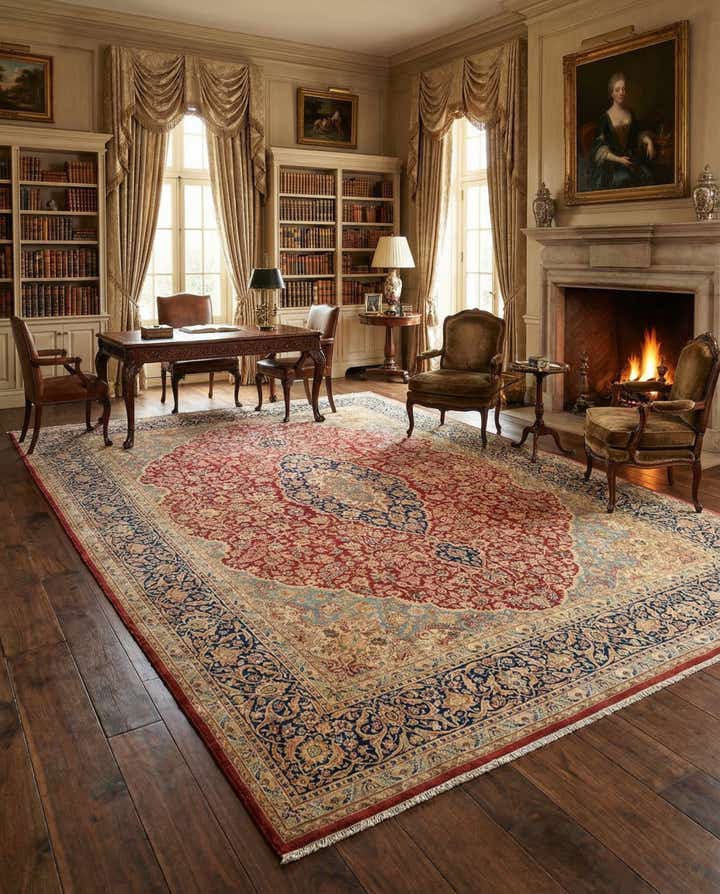 9' 8 x 13' 9 Kerman Wool Rug
