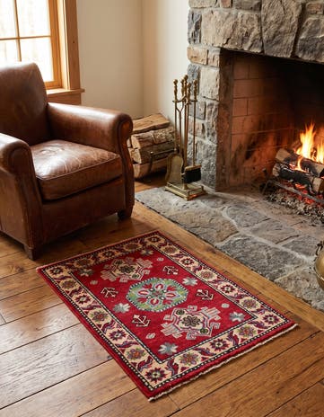 2' x 2' 11 Hand Knotted Kazak Rug