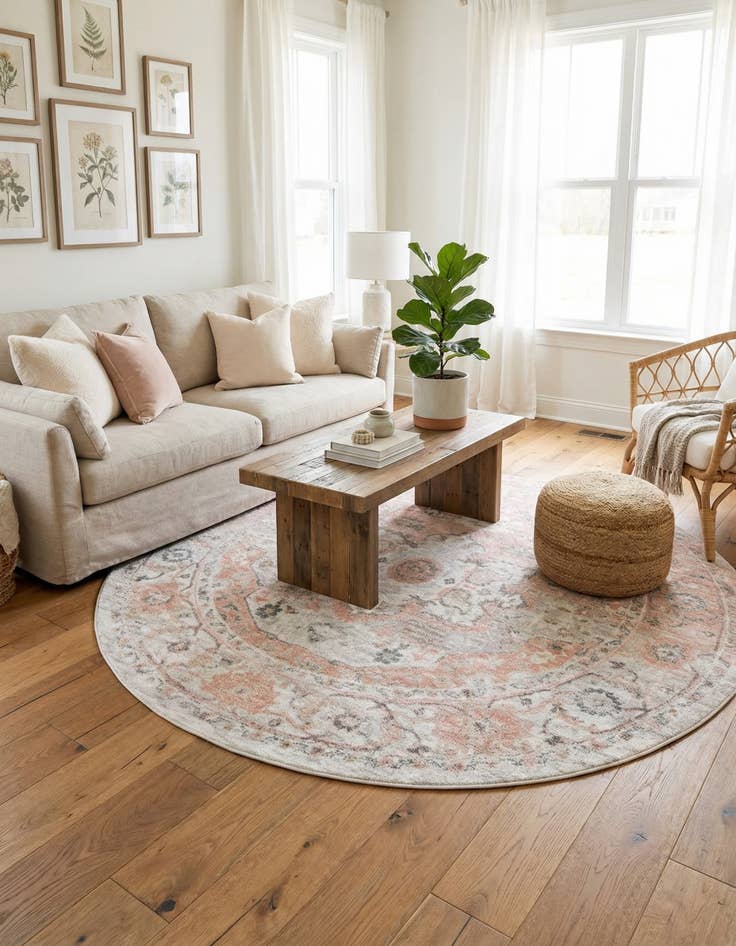 Detail image of 7' x 7' Madeline Vintage Round Rug