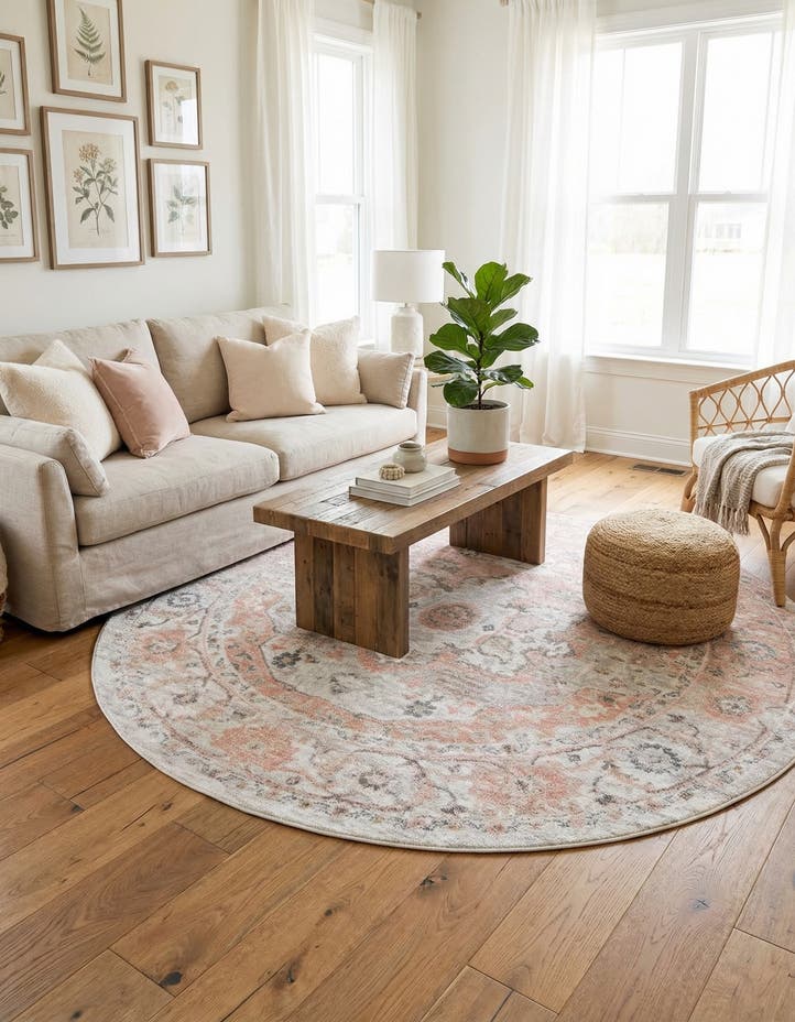 7' x 7' Madeline Vintage Round ...