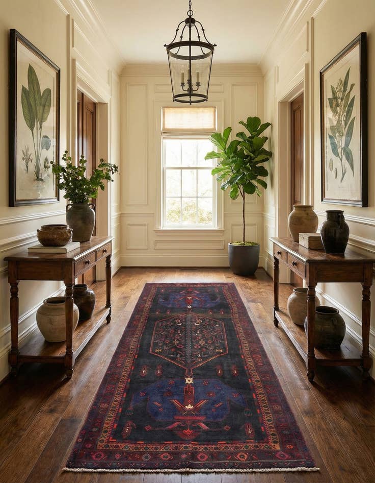 Detail image of 4' 11 x 12' 10 Hamedan Runner Rug