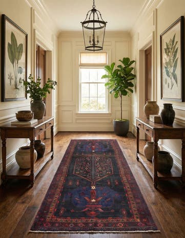 4' 11 x 12' 10 Hamedan Runner Rug