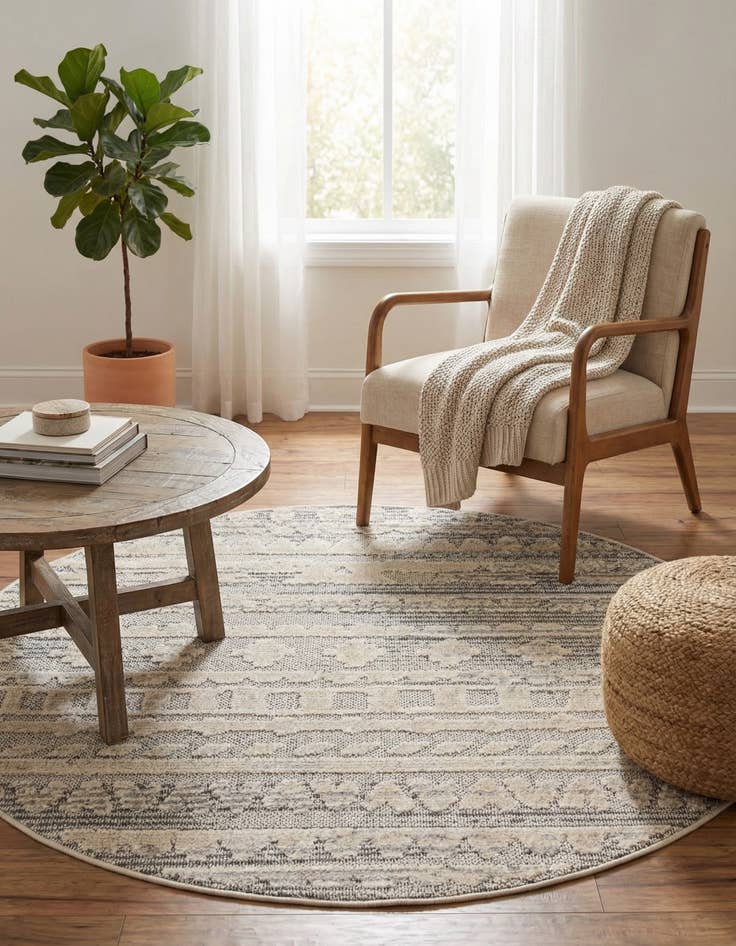 Detail image of 3' 3 x 3' 3 Arlo Round Rug