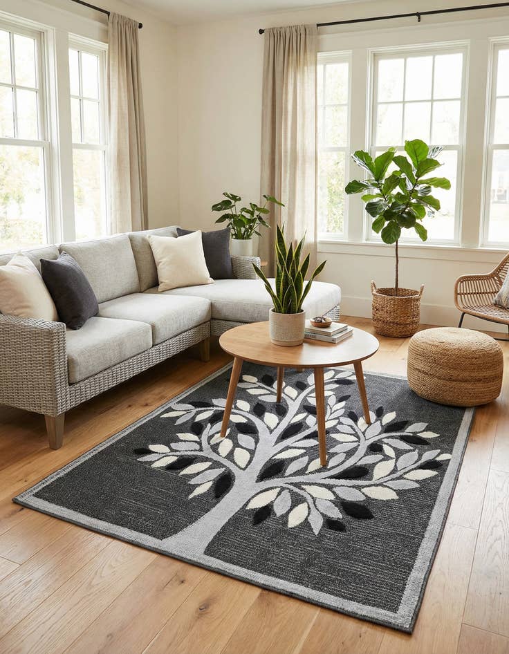 Detail image of 5' 3 x 7' 7  Washable  Indoor / Outdoor Rug