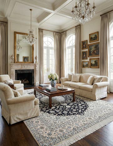 6' 11 x 10' 2 Hand Knotted Nain Rug