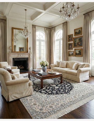 6' 11 x 10' 2 Hand Knotted Nain Rug