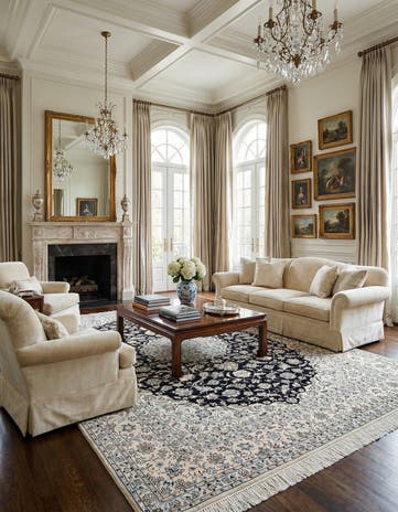 6' 11 x 10' 2 Hand Knotted Nain Rug