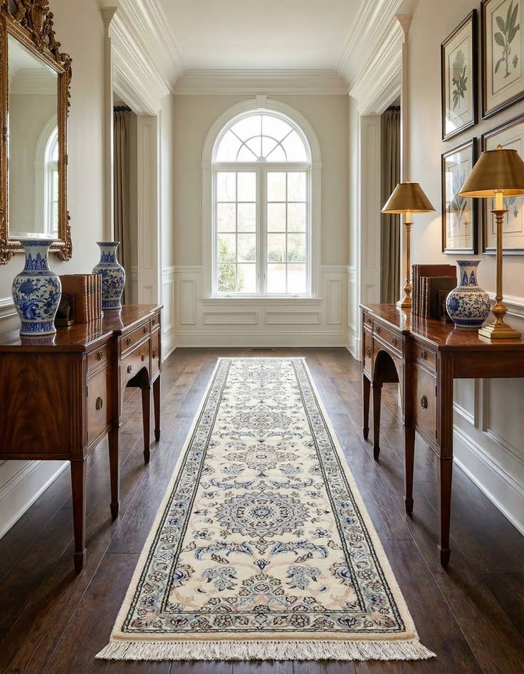 Detail image of 2' x 11' 10 Nain Wool Runner Rug