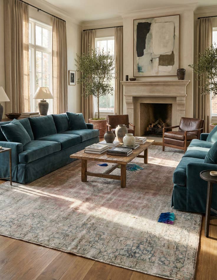 Detail image of  9' 8 x 13' 2  Hand Knotted Ultra Vintage Persian Wool Rug