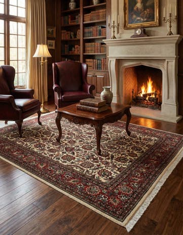 5' 1 x 6' 6 Bidjar With Silk Rug