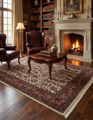 5' 1 x 6' 6 Bidjar With Silk Rug