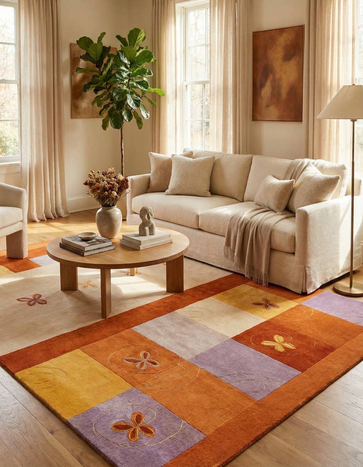 Detail image of 5' 8 x 7' 10  Hand Knotted Darya Rug