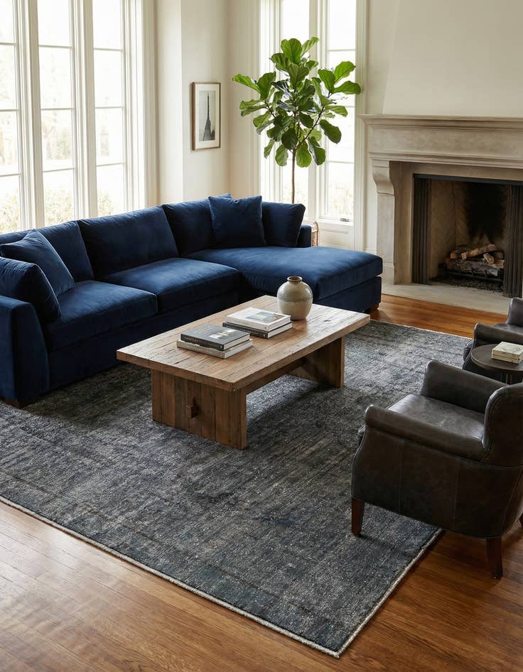 Detail image of 9' 5 x 11' 10  Hand Knotted Ultra Vintage Persian Wool Rug