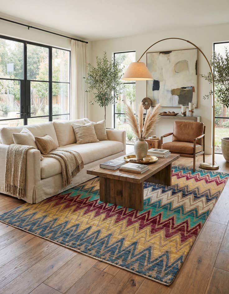 Detail image of 8' 5 x 10' 4  Hand Knotted Darya Wool Rug