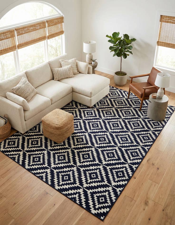 Detail image of 10' x 14' Easy-Clean Sabrina Soto Indoor / Outdoor Rug