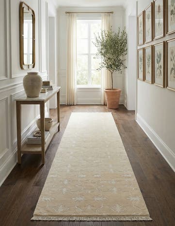 2' 7 x 13' 1 Hand Knotted Darya Wool Runner Rug
