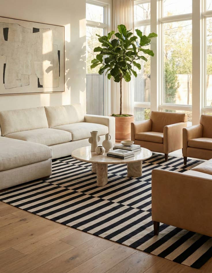 Detail image of 8' 2 x 11' 2  Hand Woven Kilim Modern Wool Rug