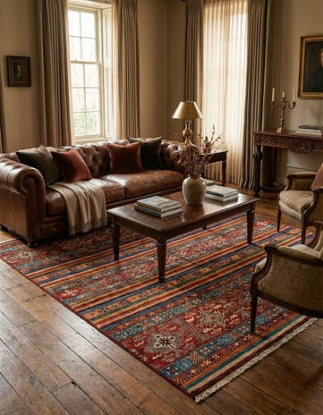 4' 11 x 6' 4 Torkman Wool Rug