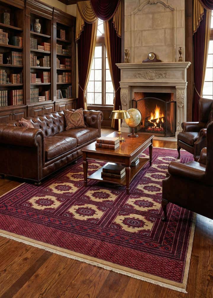 6' 10 x 10' 8 Hand Knotted Bokhara Oriental Wool Rug