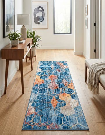 Blue Andromeda Runner Rug