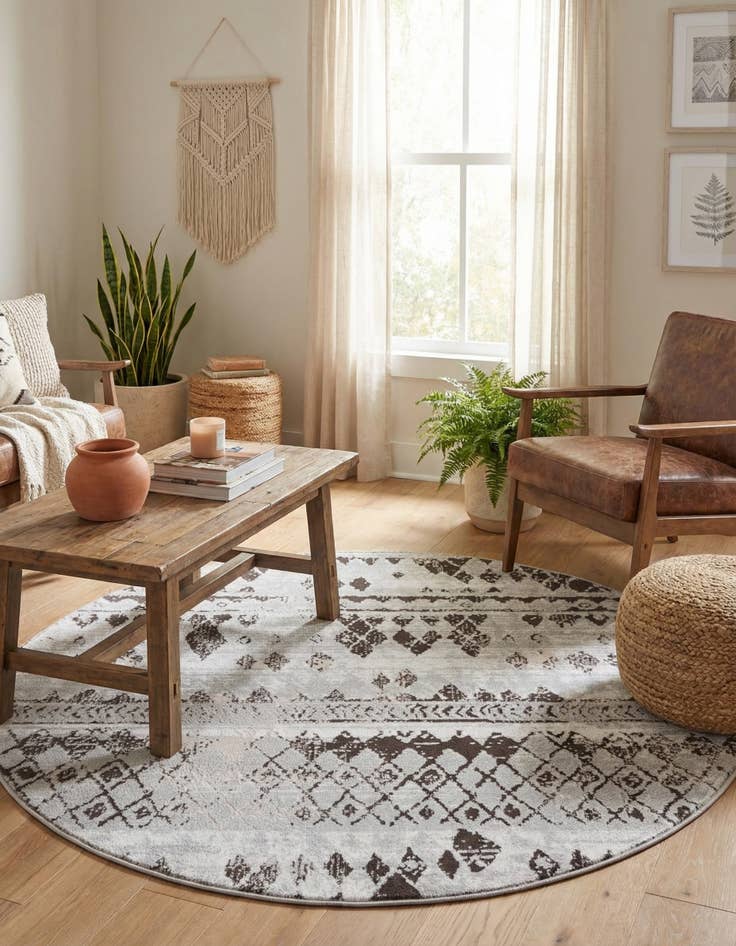 Detail image of  3' 3 x 3' 3 Leipzig Round Rug