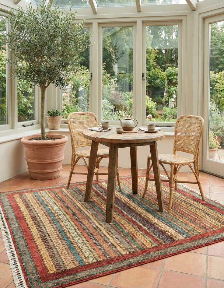 Detail image of 5' x 6' 4  Hand Knotted Ariana Ziegler Rug