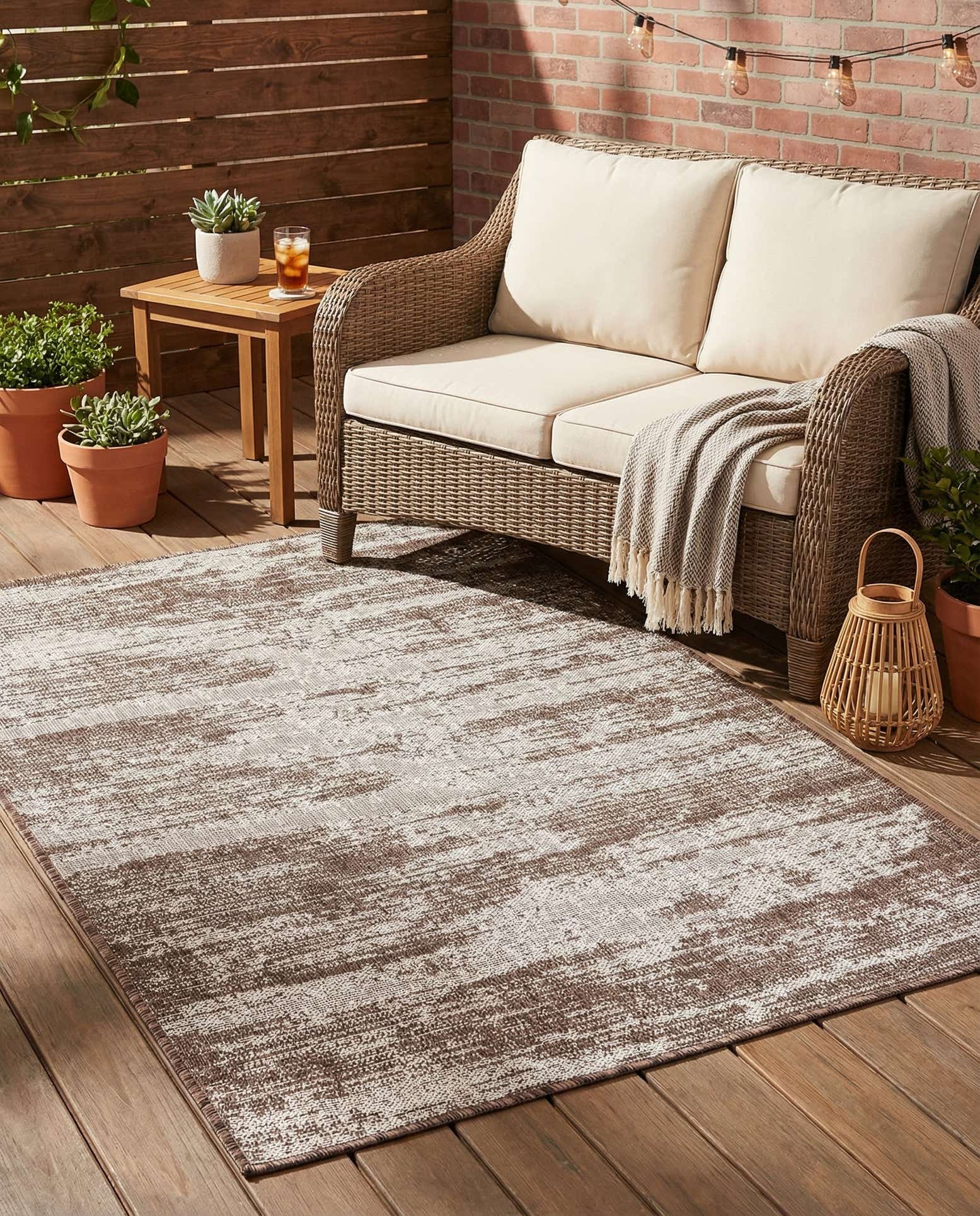 3' x 5' 3 Easy-Clean Modern Indoor / Outdoor Rug