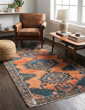 3' 1 x 5' 2 Hand Knotted Ultra Vintage Persian Wool Rug