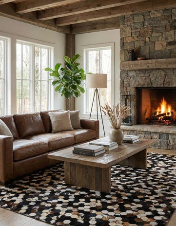 5' x 7' 11 Cowhide - Patchwork Rug