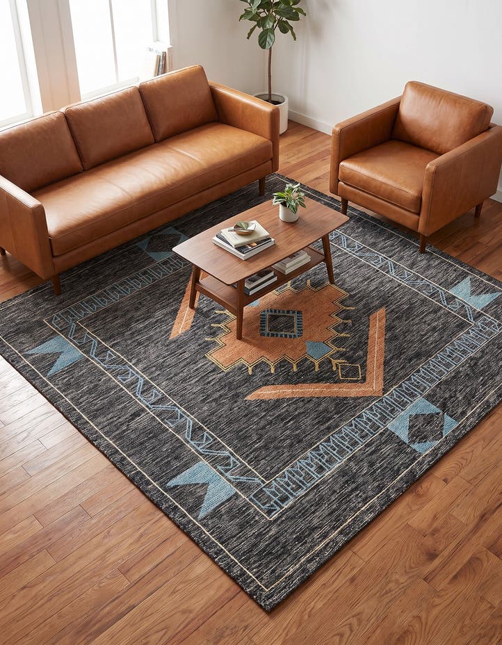 7' 10 x 7' 10 Hand Woven Kilim Wool Square Rug