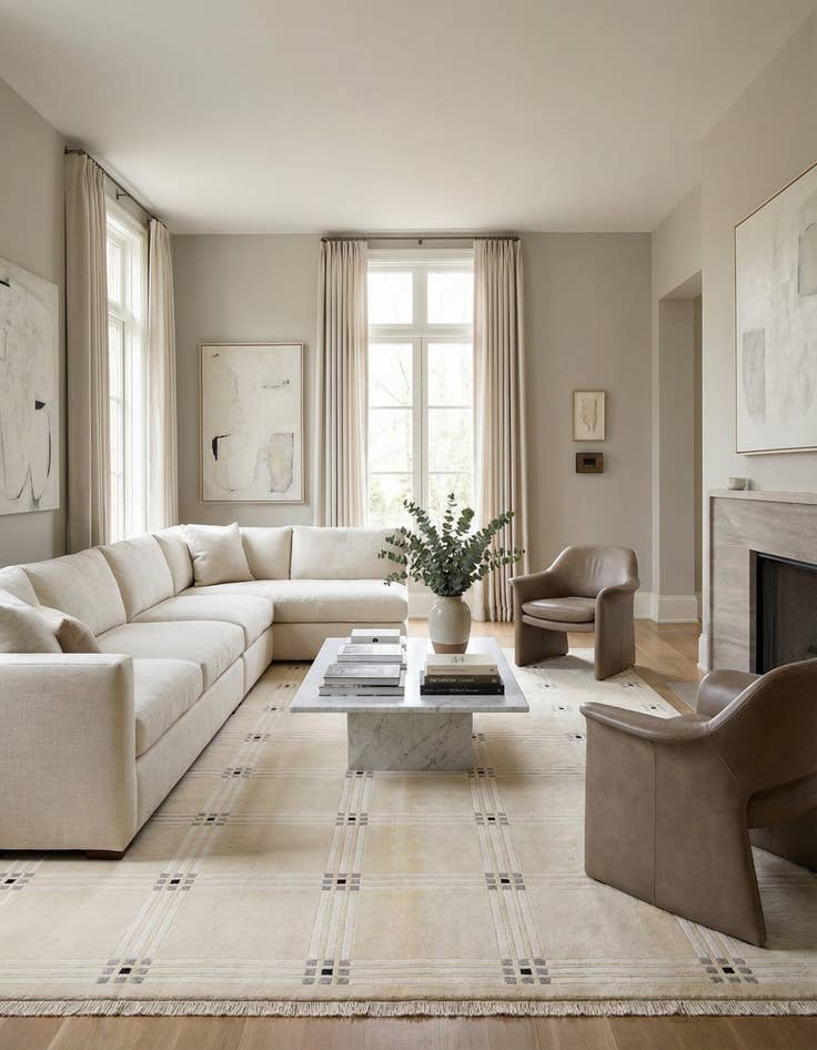 Detail image of  8' 1 x 11' 3  Hand Knotted Darya Wool Rug