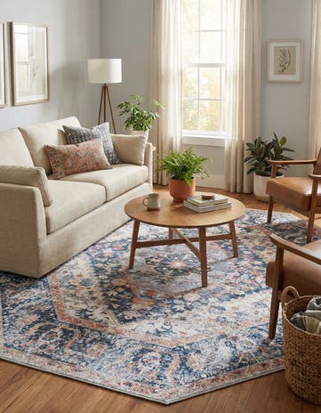 7' 10 x 7' 10 Washable Yara Octagon Rug