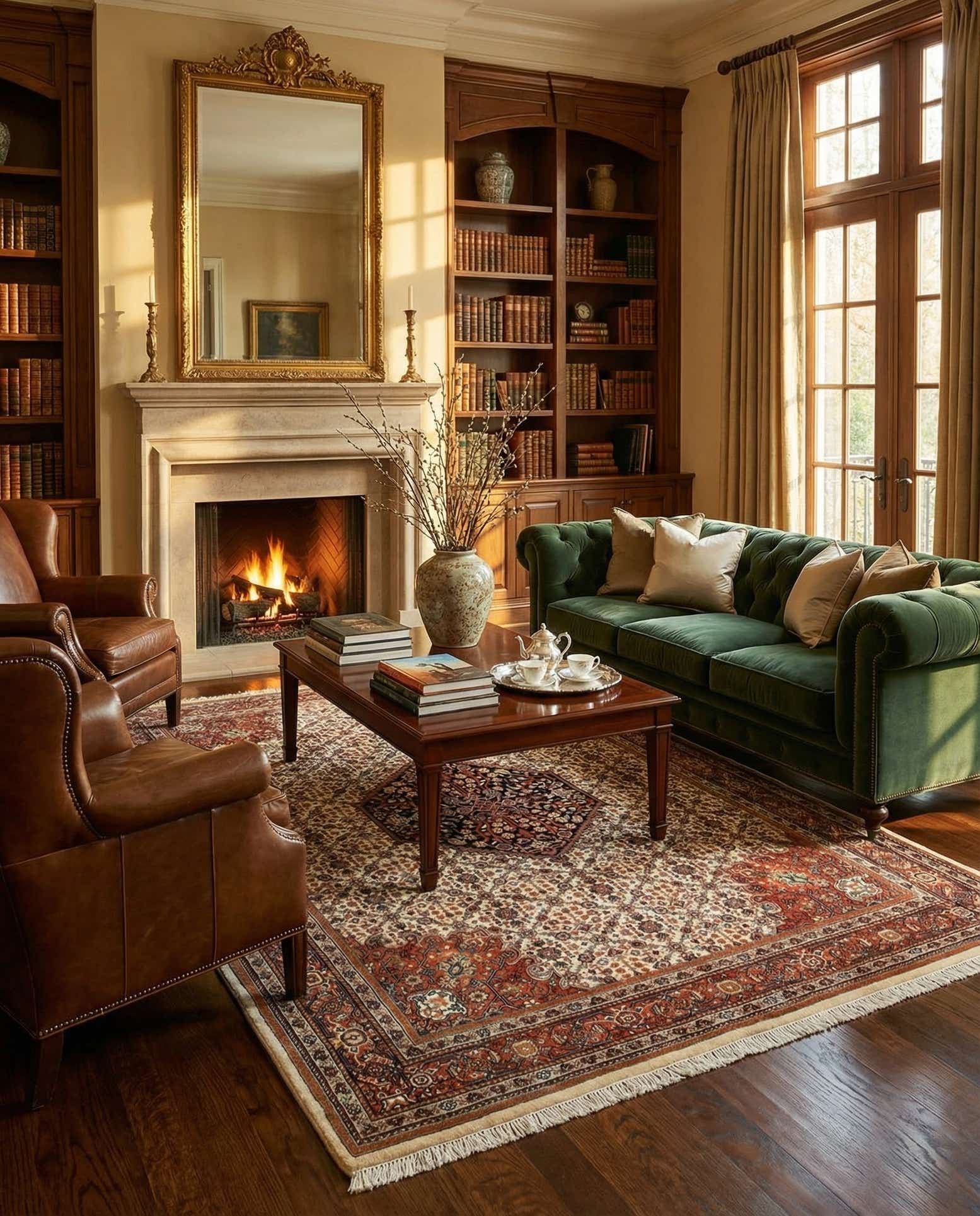 8' 1 x 11' Herati Wool Rug