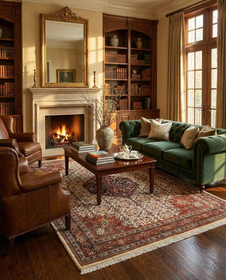 8' 1 x 11' Herati Wool Rug