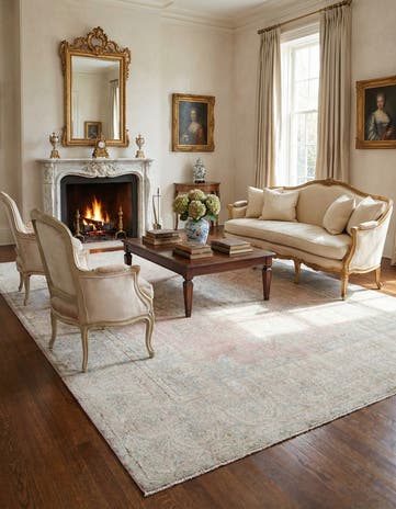 9' 7 x 12' 11 Vintage Royal Wool Rug