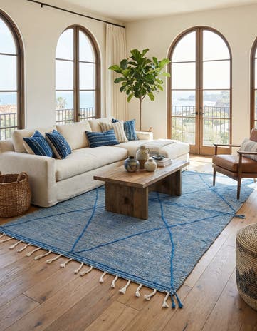 6' 5 x 10' 3 Hand Knotted Moroccan Wool Rug