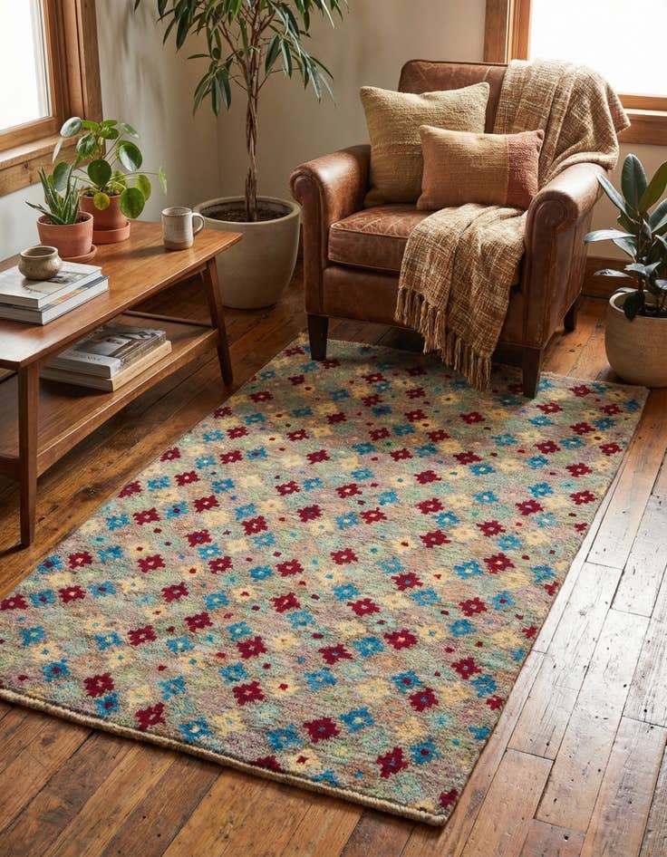 Detail image of 3' 1 x 5' 2  Hand Knotted Balouch Wool Rug