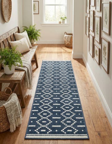 Blue Oslo Runner Rug