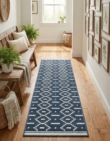 Blue Oslo Runner Rug