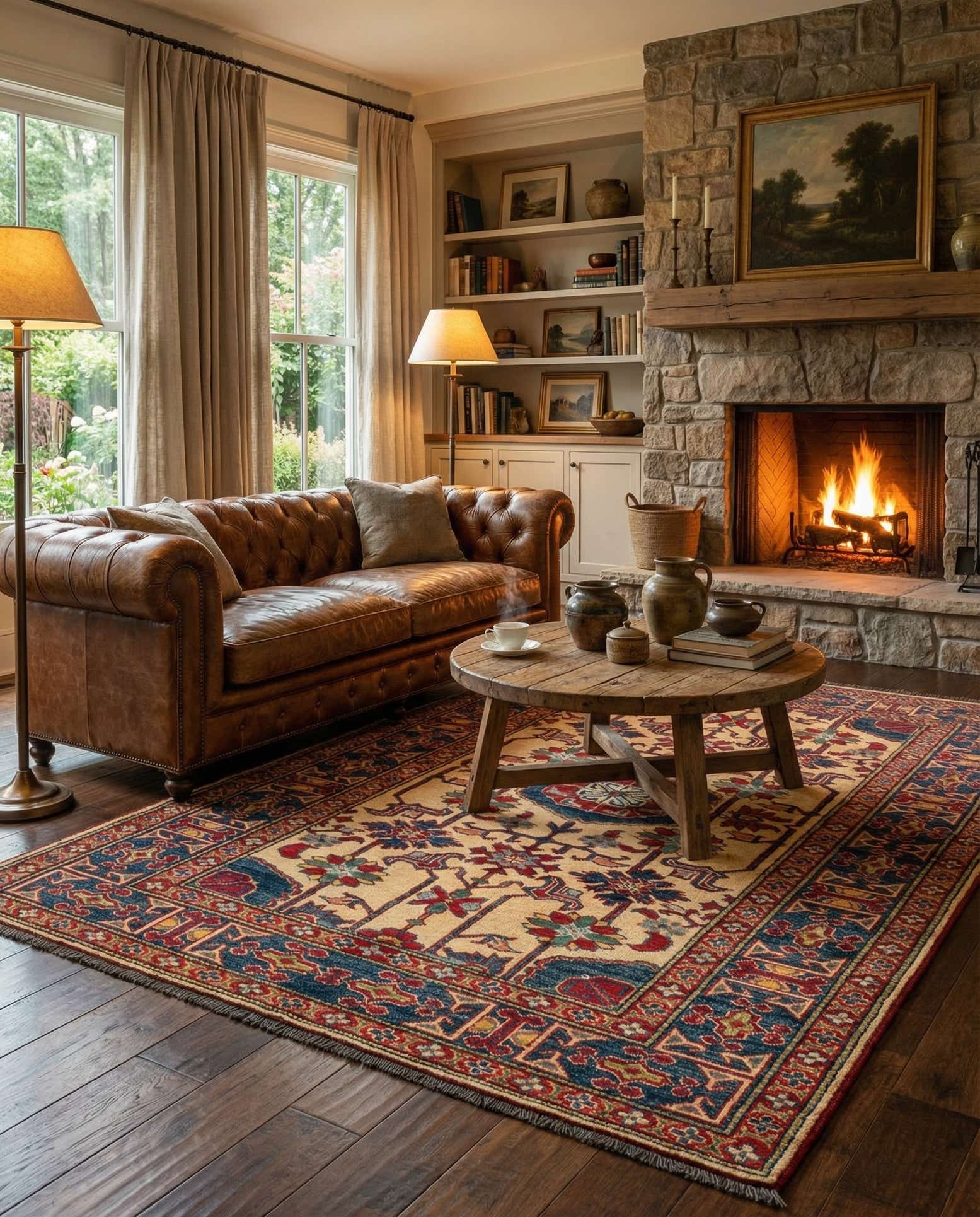 4' 3 x 6' 4 Hand Knotted Kazak Wool Rug