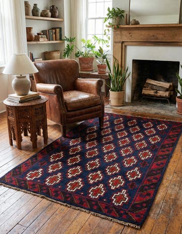 2' 10 x 4' 5 Hand Knotted Balouch Persian Wool Rug