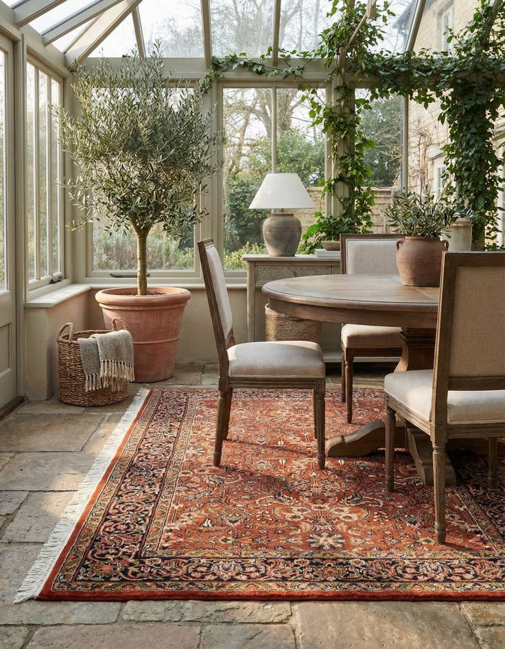 Detail image of 4' 5 x 6' 4 Hand Knotted Tabriz Wool Rug