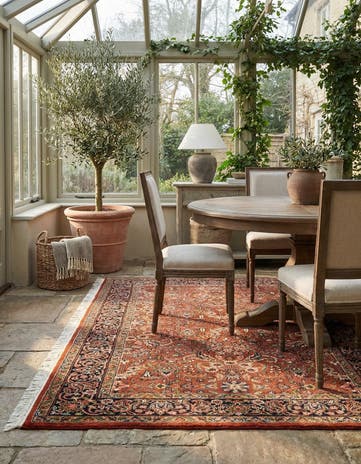 4' 5 x 6' 4 Hand Knotted Tabriz Wool Rug