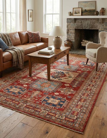 5' 7 x 8' 2 Hand Knotted Kazak Oriental Rug