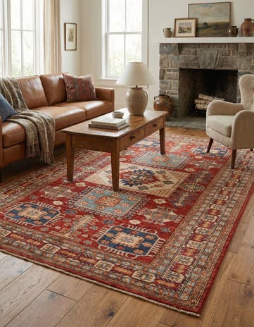 5' 7 x 8' 2 Hand Knotted Kazak Oriental Rug