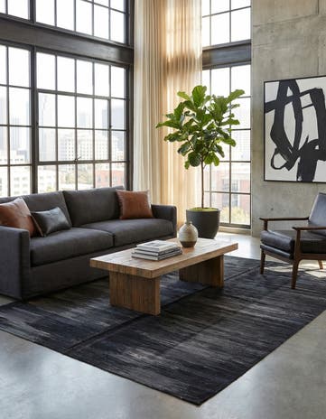 5' 4 x 7' 6 Hand Woven Kilim Modern Wool Rug