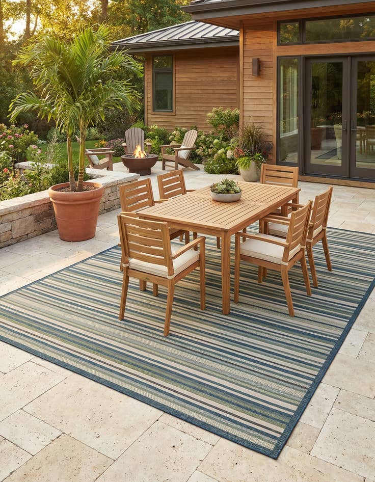 Detail image of 9' x 12'  Washable Baja Indoor / Outdoor Rug