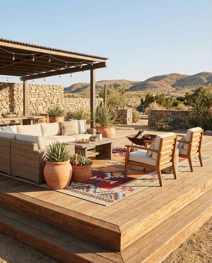 Detail image of 9' x 12' Easy-Clean Baja Indoor / Outdoor Rug